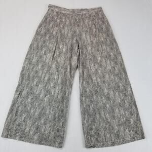 Eileen Fisher Pants Womens Small Wide Leg Pull On Patterned Lightweight Casual